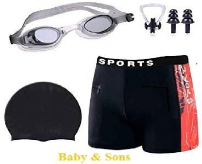 Baby & Sons Swimming Kit For Men / Boys [36 inch to 38 inch waist size] Swimming Kit