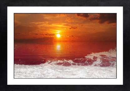 Craftsfest Sunset with Seychelles Wall Painting Ink 14 inch x 20 inch Painting