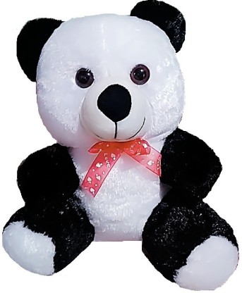 white with black teddy bear