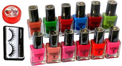 LIGHTFUL Eyelashes, Mac Nail Paints Pack of 12 With Nail Remover Price in India - Buy LIGHTFUL Eyelashes, Mac Nail Paints Pack of 12 With Nail Remover online at LIGHTFUL Eyelashes, Mac Nail Paints Pack of 12 With Nail Remover Price in India - Buy LIGHTFUL Eyelashes, Mac Nail Paints Pack of 12 With Nail Remover online at