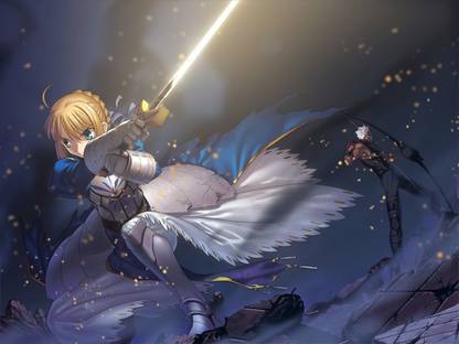 Athah Anime Fate Stay Night Fate Series Saber Archer 13 19 Inches Wall Poster Matte Finish Paper Print Animation Cartoons Posters In India Buy Art Film Design Movie Music Nature And