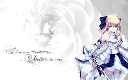 Athah Anime Fate Stay Night Unlimited Blade Works Fate Series Saber Fate Stay Night 13 19 Inches Wall Poster Matte Finish Paper Print Animation Cartoons Posters In India Buy Art Film Design