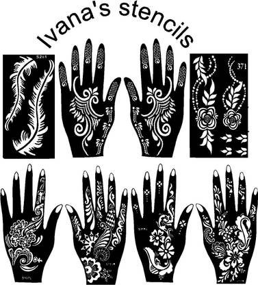 ivana s 8 pieces india henna tattoo stencil price in india buy ivana s 8 pieces india henna tattoo stencil online in india reviews ratings features flipkart com