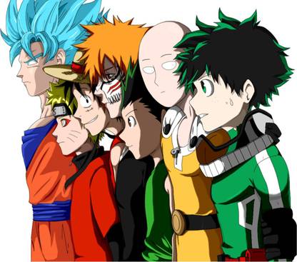 Athah Anime Crossover Dragon Ball Hunter Hunter One Punch Man Bleach One Piece Naruto Boku