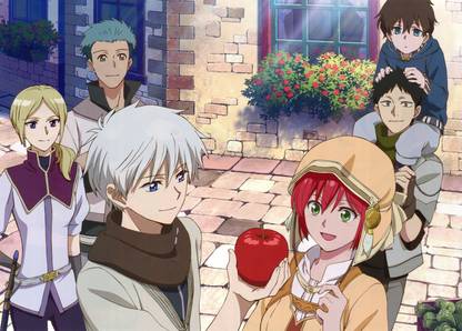 Athah Anime Snow White With The Red Hair Shirayuki Zen Wistalia Clarines Obi Ryuu Mitsuhide Rouen Kiki Seiran 13 19 Inches Wall Poster Matte Finish Paper Print Animation Cartoons Posters In Helltaker, cerberus (helltaker), white hair, animal ears, red eyes. inches wall poster matte finish paper