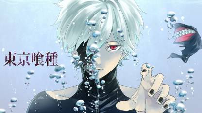 Athah Anime Tokyo Ghoul Ken Kaneki Water White Hair 13*19 inches Wall  Poster Matte Finish Paper Print - Animation & Cartoons posters in India -  Buy art, film, design, movie, music, nature