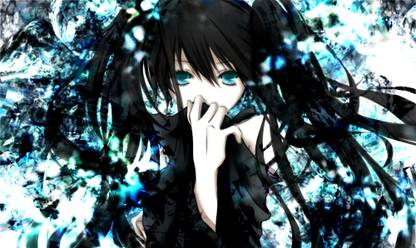 Athah Anime Black Rock Shooter Girl Black Hair Blue Blue Eyes Long Hair 13 19 Inches Wall Poster Matte Finish Paper Print Animation Cartoons Posters In India Buy Art Film