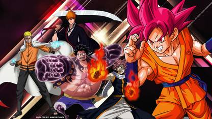 Athah Anime Crossover Natsu Dragneel Naruto Uzumaki Monkey D Luffy Ichigo Kurosaki Goku Fairy Tail Naruto Athah Anime Crossover Natsu Dragneel Naruto Uzumaki Monkey D Luffy Ichigo Kurosaki Goku Fairy Tail Naruto