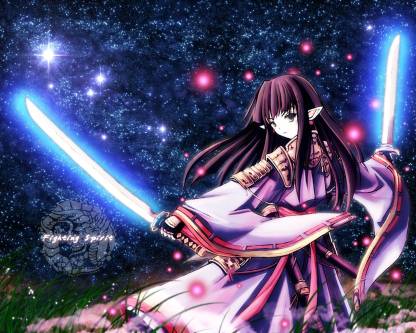 Athah Anime Women Girl Sword Purple Star Fighting Spirit Space 13*19 inches  Wall Poster Matte Finish Paper Print - Animation & Cartoons posters in  India - Buy art, film, design, movie, music,