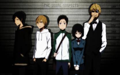 Athah Anime Durarara Shizuo Heiwajima Izaya Orihara Mikado Ryuugamine Anri Sonohara Masaomi Kida 13 19 Inches Wall Poster Matte Finish Paper Print Animation Cartoons Posters In India Buy Art Film