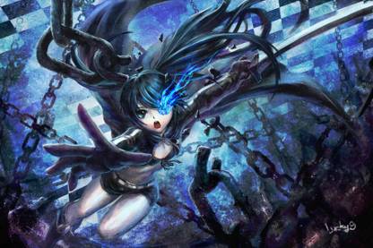 Athah Anime Black Rock Shooter Mato Kuroi Girl Long Hair Black Hair Blue Eyes Chain Twintails Sword Weapon 13 19 Inches Wall Poster Matte Finish Paper Print Animation Cartoons Posters In Athah Anime Black Rock Shooter Mato Kuroi Girl Long Hair Black Hair Blue Eyes Chain Twintails Sword Weapon 13 19 Inches Wall Poster Matte Finish Paper Print Animation Cartoons Posters In