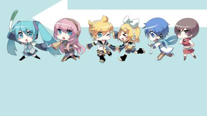 Chibi Vocaloid Rin And Len Athah Anime Vocaloid Chibi Hatsune Miku Luka Megurine Rin Kagamine Len Kagamine Meiko Kaito 13 19 Inches Wall Poster Matte Finish Paper Print Animation Cartoons Posters In India Buy Art athah anime vocaloid chibi hatsune miku