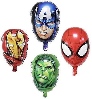  | BashNSplash Printed Balloon Hulk Spiderman Ironman Captain  America Cartoon Balloon - Balloon