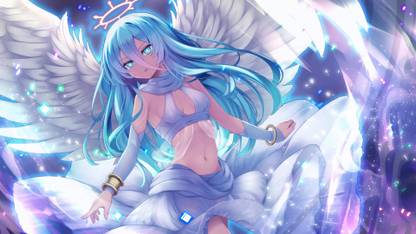 Athah Anime Original Blue Hair Blue Eyes Angel Wings Dress 13*19 inches Wall Poster Matte Finish Paper Print - Animation & Cartoons posters in India - Buy art, film, design, movie, music, Athah Anime Original Blue Hair Blue Eyes Angel Wings Dress 13*19 inches Wall Poster Matte Finish Paper Print - Animation & Cartoons posters in India - Buy art, film, design, movie, music,
