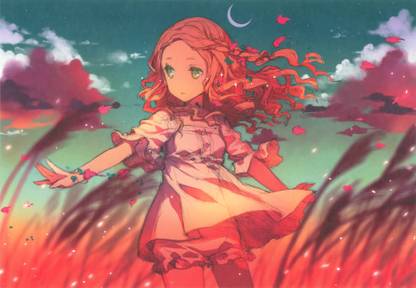 Athah Anime Original Red Hair Long Hair Girl Green Eyes Cloud 13*19 inches Wall Poster Matte Finish Paper Print - Animation & Cartoons posters in India - Buy art, film, design, movie, Athah Anime Original Red Hair Long Hair Girl Green Eyes Cloud 13*19 inches Wall Poster Matte Finish Paper Print - Animation & Cartoons posters in India - Buy art, film, design, movie,
