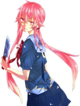 Athah Anime Mirai Nikki Future Diary Yuno Gasai Girl Long Hair Twintails Pink Hair Weapon Knife Blush Pink Eyes School Uniform Skirt 13*19 inches Wall Poster Matte Finish Paper Print - Animation Athah Anime Mirai Nikki Future Diary Yuno Gasai Girl Long Hair Twintails Pink Hair Weapon Knife Blush Pink Eyes School Uniform Skirt 13*19 inches Wall Poster Matte Finish Paper Print - Animation