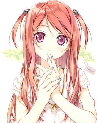 Athah Anime Original Girl Long Hair Orange Hair Pink Eyes Blush Necklace White 13*19 inches Wall Poster Matte Finish Paper Print - Animation & Cartoons posters in India - Buy art, film, Athah Anime Original Girl Long Hair Orange Hair Pink Eyes Blush Necklace White 13*19 inches Wall Poster Matte Finish Paper Print - Animation & Cartoons posters in India - Buy art, film,