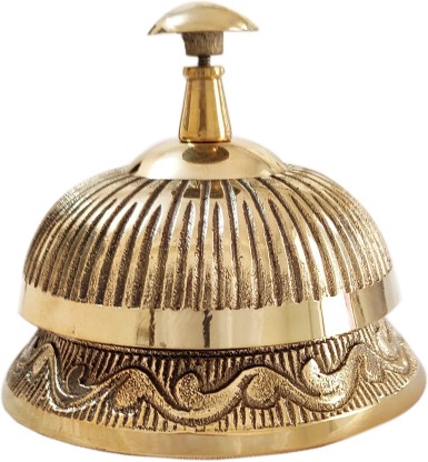 Warehouses by ERA Store. Reception Areas Schools Antique Desk Bell Brass Golden Office Loud Desk Classic Vintage Service Bell for Hotels Restaurants Hospitals 