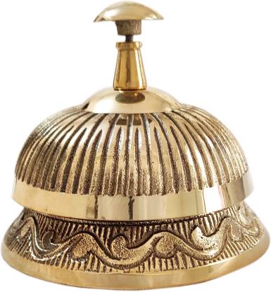 Ornate Solid Brass Hotel Counter Bell Service Desk Bell Call Bell Service Bells