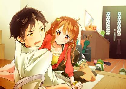 Athah Anime Original Boy Girl Long Hair Orange Hair Orange Eyes Puppy Animal Short Hair Brown Hair Blush Smile 13*19 inches Wall Poster Matte Finish Paper Print - Animation & Cartoons posters Athah Anime Original Boy Girl Long Hair Orange Hair Orange Eyes Puppy Animal Short Hair Brown Hair Blush Smile 13*19 inches Wall Poster Matte Finish Paper Print - Animation & Cartoons posters