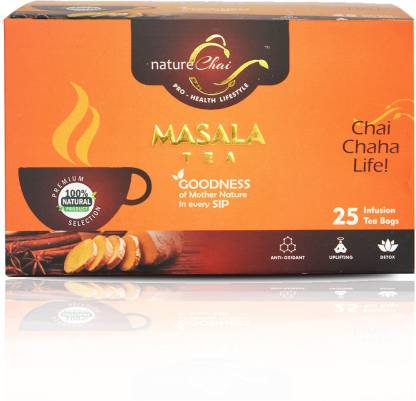 Nature Chai Masala Green Tea Tea Bag 25 Pcs Dip Pouches Spices Masala Tea Bags Box Price In India Buy Nature Chai Masala Green Tea Tea Bag 25 Pcs