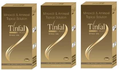 tinfal minoxidil solution plus pack of 3 60ml hair oil