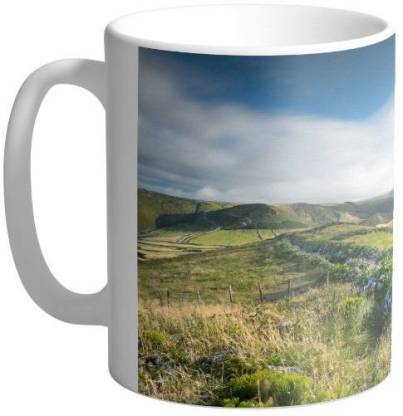 Arkist flores island covered with thousands of hydrangeas flowers wallpaper Ceramic Coffee Mug
