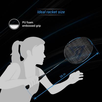Adrenex by Flipkart R501 Full Graphite Badminton Racquet Black, Blue Strung