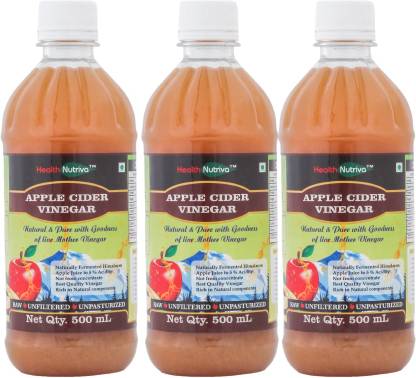 HealthNutriva Organic Apple Cider Vinegar | with Strands of Mother | Raw,Unfiltered,Undiluted | Vinegar