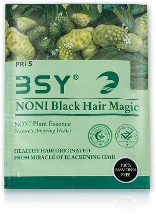 BSY Noni Black Hair Magic (20ml X 1Sachet) | Hair Dye | Hair Colour | Hair  Shampoo , Black - Price in India, Buy BSY Noni Black Hair Magic (20ml X  1Sachet) |