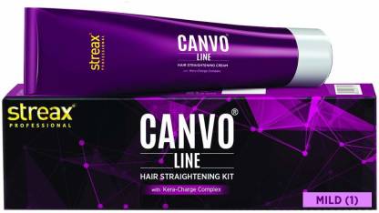 Streax Canvo Line Hair Straightening Mild Kit With Kera-Charge Complex -  Price in India, Buy Streax Canvo Line Hair Straightening Mild Kit With  Kera-Charge Complex Online In India, Reviews, Ratings & Features |
