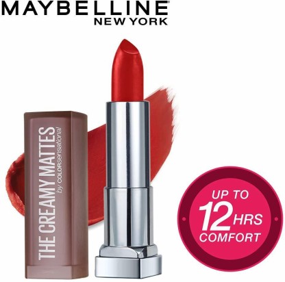 maybelline creamy matte lipstick bold crimson