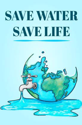 photo Easy Save Water Poster Drawing For Kids save water save life environment quote