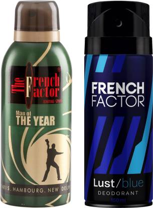 toekomst Pa Hijsen French Factor Man of the year Green & Lust Blue Deodorant Spray - For Men -  Price in India, Buy French Factor Man of the year Green & Lust Blue  Deodorant Spray -