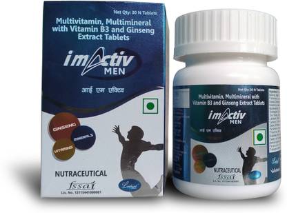 leeford imactiv men multivitamin multimineral with vit b3 ginseng extract tablets