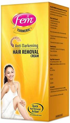 Fem Anti Darkening Hair Removal Cream For Women (Turmeric) - 25 g Cream -  Price in India, Buy Fem Anti Darkening Hair Removal Cream For Women ( Turmeric) - 25 g Cream Online