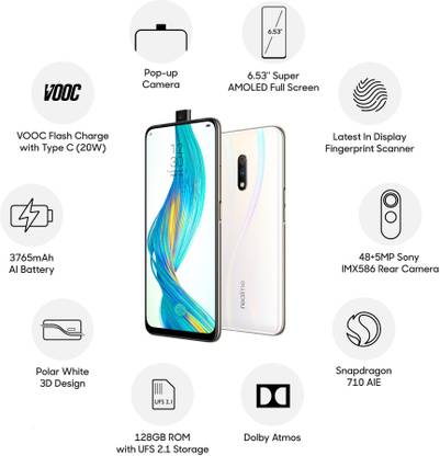 Best Phones to buy under Rs.20,000 in this Flipkart's "The Big Billion Days" Sale. 2 Realme X (Polar White, 128 GB)