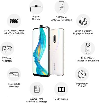 Realme X (Polar White, 128 GB)