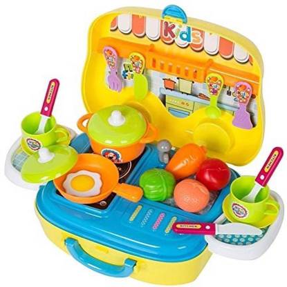 RVM Toys Kitchen Set Cooking Food Pretend Play Toy Playset Role Playing Toy  (Yellow 26 Pcs Wheel) - Kitchen Set Cooking Food Pretend Play Toy Playset  Role Playing Toy (Yellow 26 Pcs