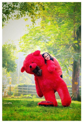 teddy bear 5 feet red
