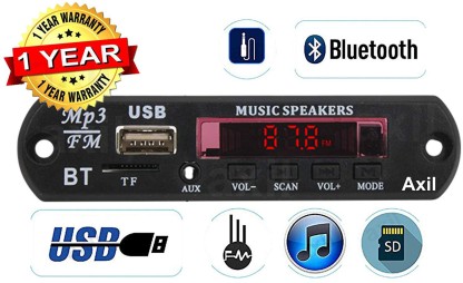 Lypumso 7 Colors Backlight Bluetooth Stereo USB Quick Charge Hands-Free Calls Bluetooth/USB/SD/AUX/FM MP3 Player Wireless Remote Control Phone Charge Radio Receiver Car Radio 