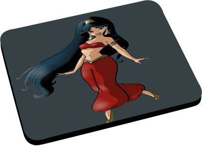 ANNI69 Princess Jasmine In red Dress And Black hair Mousepad - ANNI69 :  