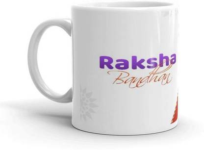 DEVYAI Happy Raksha Bandhan Printed Quote (DIBS404) Ceramic Coffee Mug