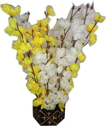 Flipkart Perfect Homes Artificial Orchid Flower Pot For Home Decor 16 Inch 40cm Multicolor Orchids Artificial Flower With Pot Price In India Buy Flipkart Perfect Homes Artificial Orchid Flower Pot For