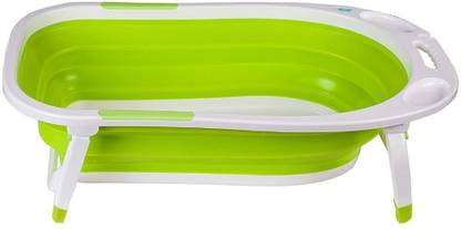 Venja Folding Silicone Baby Bath Tub Green Price In India Buy Venja Folding Silicone Baby Bath Tub Green Online At Flipkart Com
