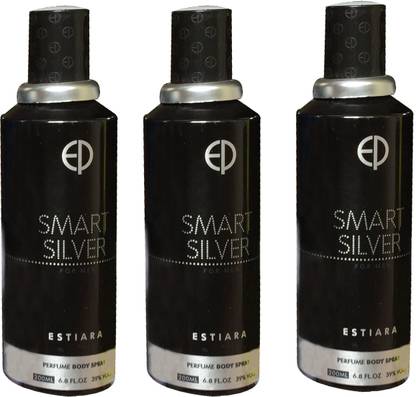 Estiara Smart Silver 3 Perfume Body Spray For Men Price In India Buy Estiara Smart Silver 3 Perfume Body Spray For Men Online In India Reviews Ratings Flipkart Com