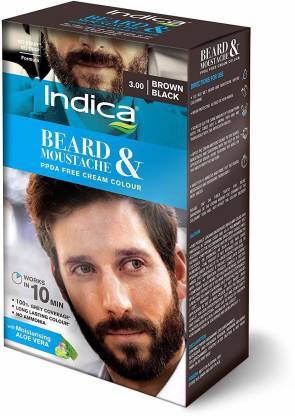 Indica Beard And Moustache, Brown Black, 32g , BLACK - Price in India, Buy  Indica Beard And Moustache, Brown Black, 32g , BLACK Online In India,  Reviews, Ratings & Features 