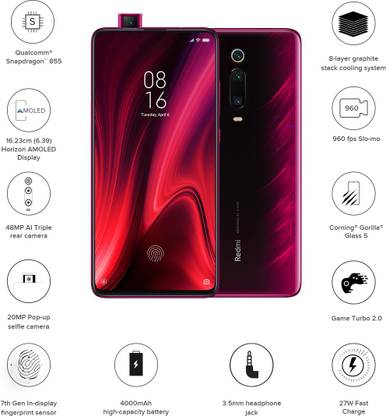 Best Gaming Phones to buy in this Flipkart’s “The Big Billion Days” Sale. 6 Redmi K20 Pro (Flame Red, 128 GB)