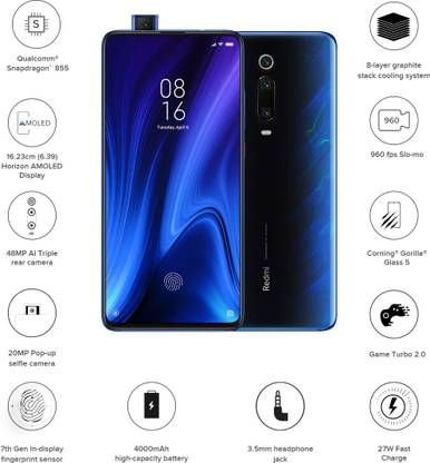 Redmi K20 Pro (Glacier Blue, 128 GB)