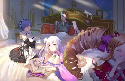 Athah Anime Re Zero Starting Life In Another World Rem Beatrice Emilia Subaru Natsuki 13 19 Inches Wall Poster Matte Finish Paper Print Animation Cartoons Posters In India Buy Art Film